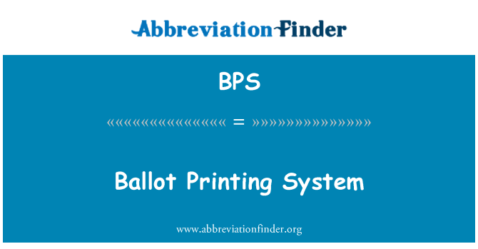 BPS: Vēlēšanu drukāšanas sistēmas
