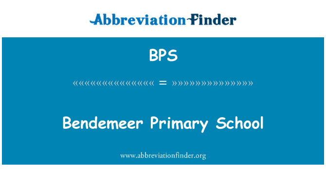 BPS: Bendemeer Primary School