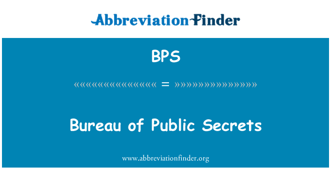 BPS: Bureau of Public Secrets