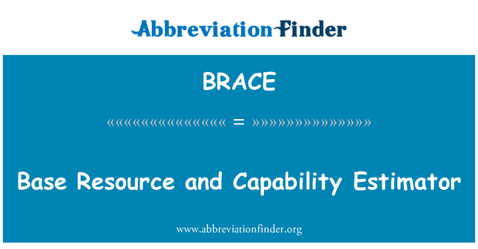 BRACE: Base de recursos i capacitat Estimador