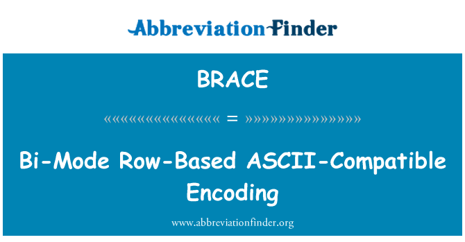 BRACE: 雙模式行-基於 ASCII 相容編碼
