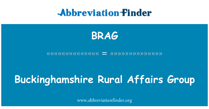 BRAG: Buckinghamshire Rural Affairs Group