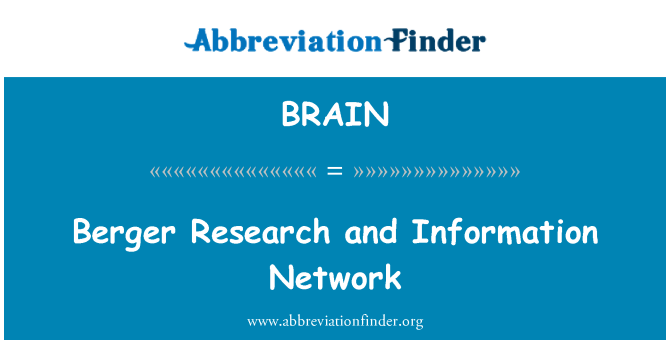 BRAIN: Berger Research and Information Network