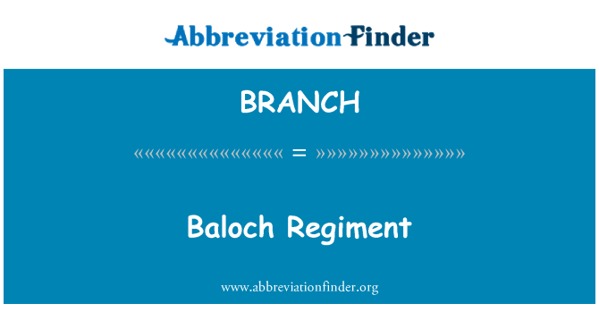 BRANCH: Reggimento di Baloch