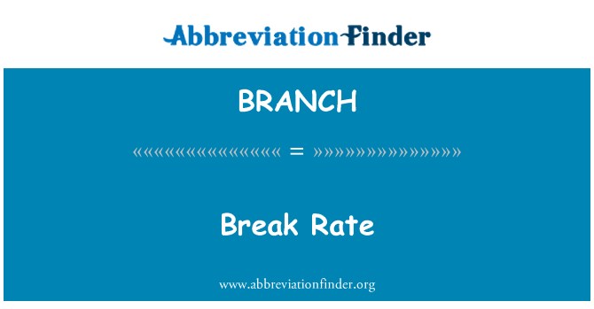 BRANCH: Rate zu brechen