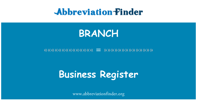 BRANCH: Äriregister