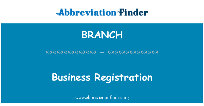 BRANCH: Inscription des entreprises