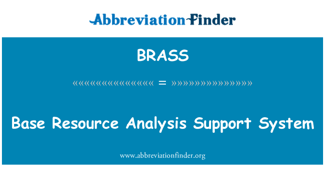 BRASS: Temel kaynak analiz destek sistemi