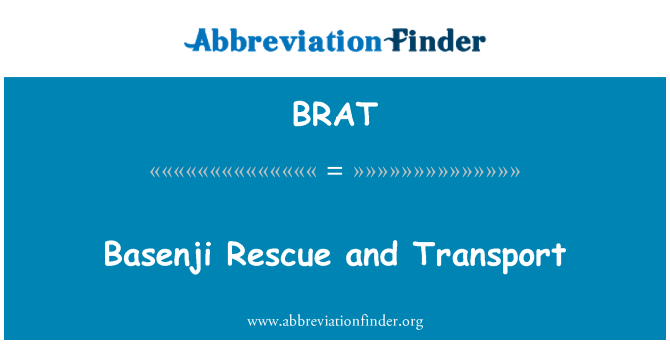 BRAT: Basenji Rescue and Transport