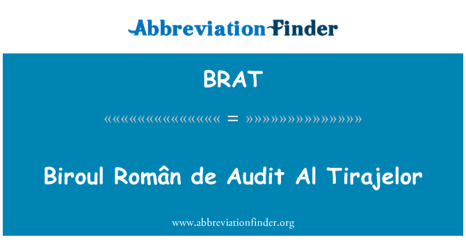 BRAT: Biroul Român de Audit Al Tirajelor