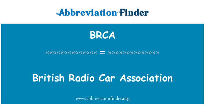 BRCA: Britská rozhlasová auto asociace