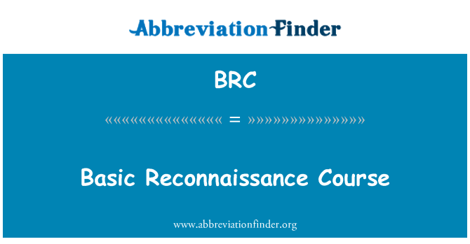 BRC: جاسوسی کے بنیادی کورس