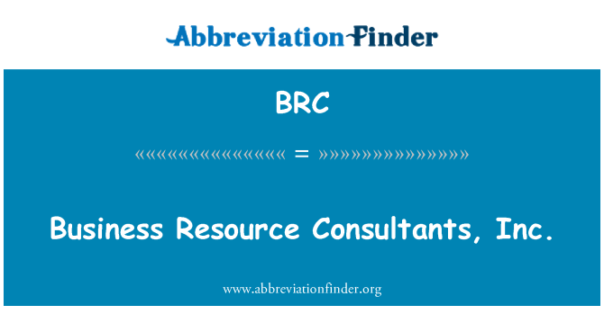 BRC: Äri ressurss Consultants, Inc.