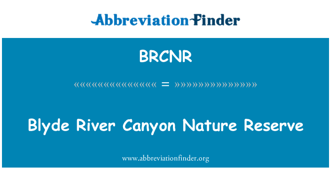 BRCNR: Gwarchodfa natur Canyon afon Blyde