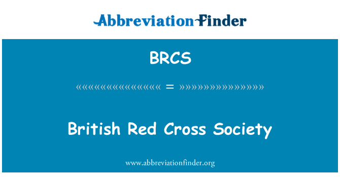 BRCS: Britse Rode Kruis