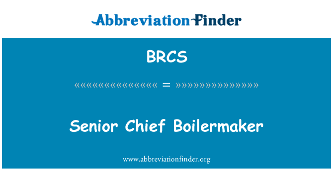 BRCS: Chef principal chaudronnier