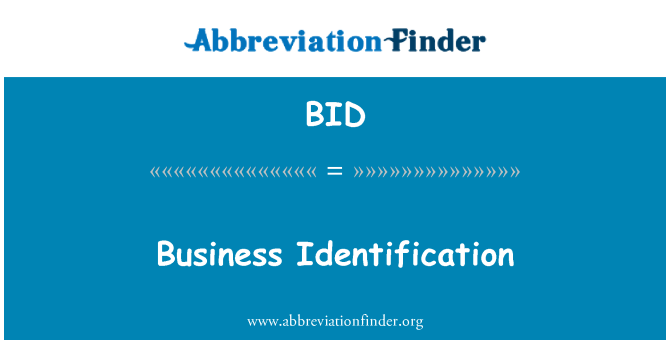 BID: Business Identification