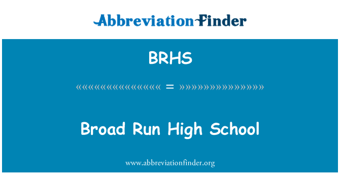 BRHS: Broad Run střední škola