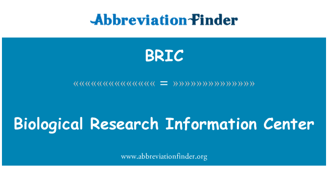 BRIC: حیاتیاتی معلومات مرکز تحقیق