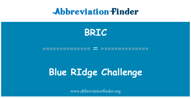 BRIC: Desafío de Blue RIdge