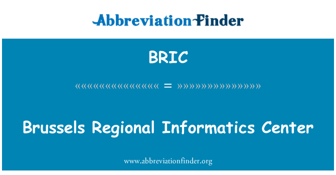 BRIC: برسلز علاقائی معلومیات سینٹر