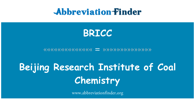 BRICC: Istituto di ricerca di Pechino di carbone chimica