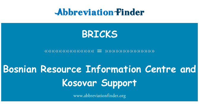 BRICKS: Bosanski vir informacijski center in Kosovski podporo