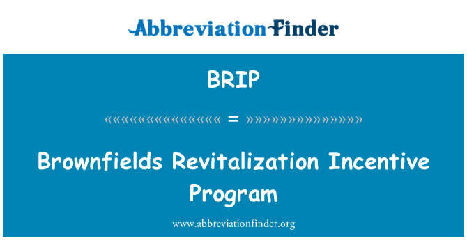 BRIP: Brownfields revitalisering insentivprogram
