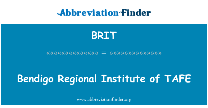 BRIT: Bendigo regionální Institute of TAFE