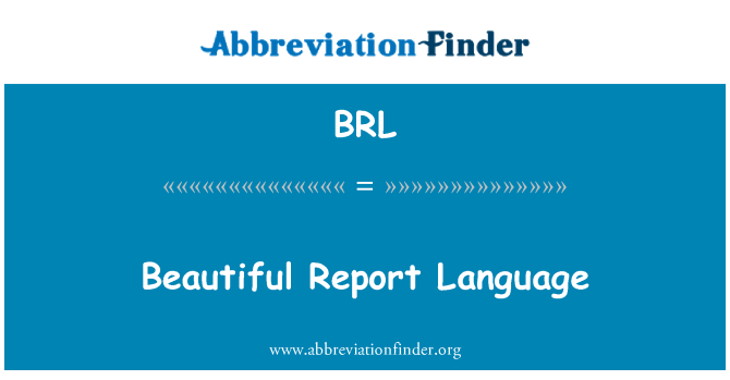 BRL: Informe hermosa lengua
