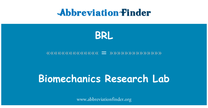 BRL: Biomehānika Research Lab