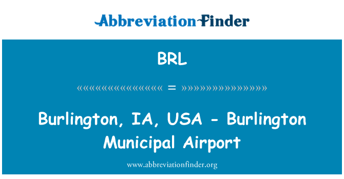 BRL: Burlington, IA, USA - Burlington Municipal Lufthavn