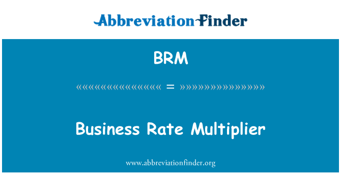 BRM: Obchodné sadzby multiplikátor