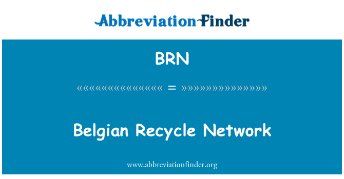 BRN: Belgický recyklaci síť
