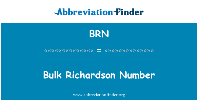 BRN: Numer Richardson luzem