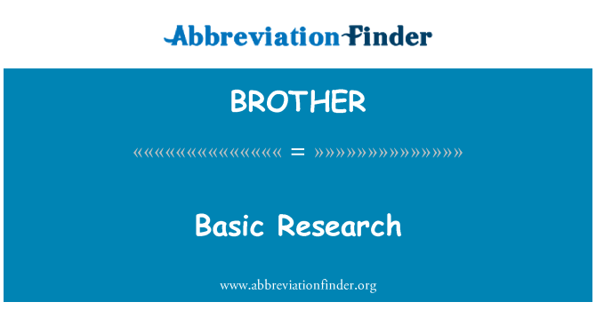 BROTHER: Rechèch de baz
