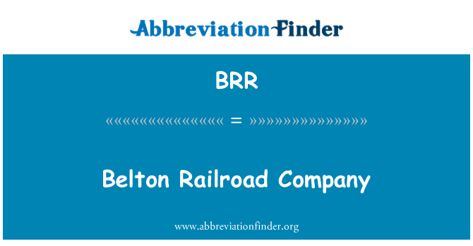 BRR: Belton ray tren konpayi
