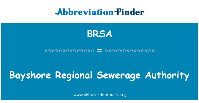 BRSA: Bayshore Regional Sewerage Authority