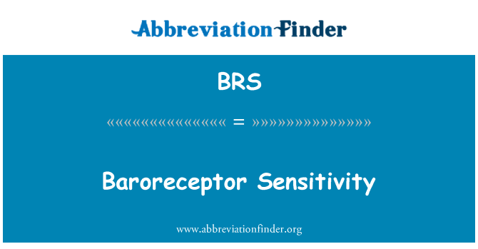 BRS: רגישות baroreceptor