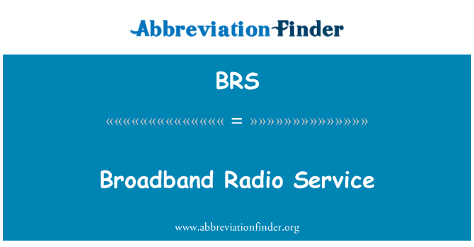 BRS: Sèvis radyo à
