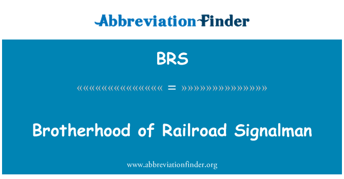 BRS: Brotherhood of rautatien opastimien