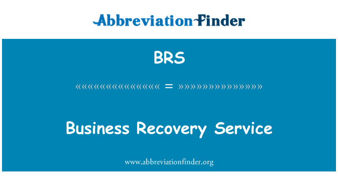 BRS: Business Recovery Service