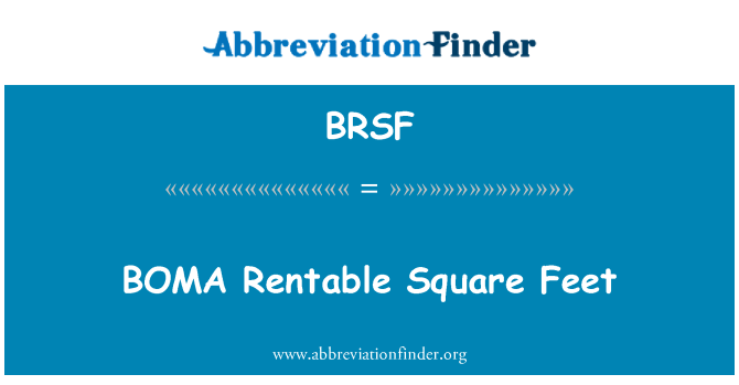 BRSF: BOMA pies cuadrados alquilables