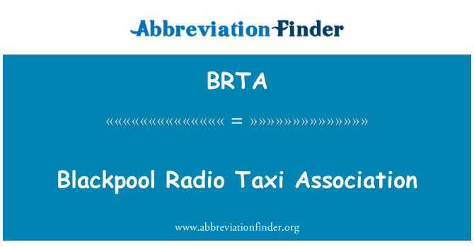 BRTA: Blackpool Radio Taxi Association