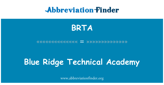 BRTA: L'Acadèmia tècnica Blue Ridge