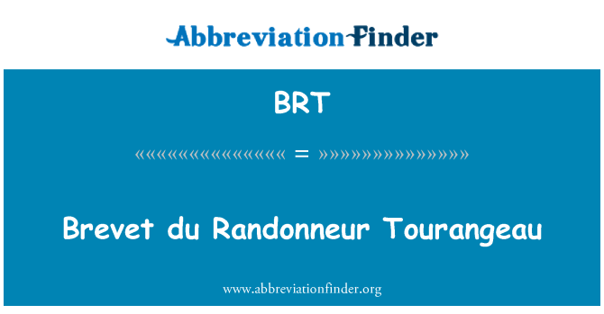 BRT: Midlertidig du Randonneur Tourangeau