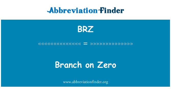 BRZ: Branch on Zero
