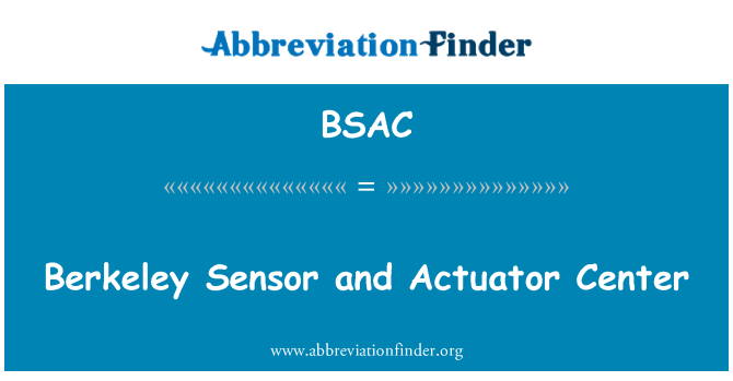 BSAC: Berkeley senzor a pohon centrum