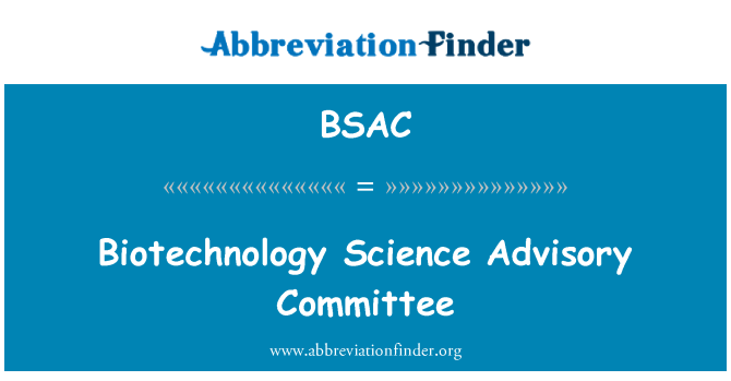 BSAC: Biotechnologie Science poradní výbor