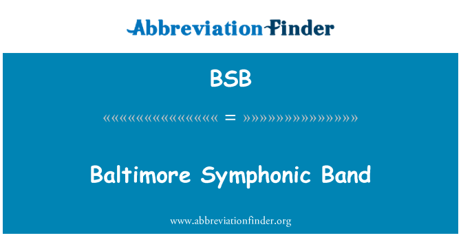 BSB: Banda Simfònica de Baltimore